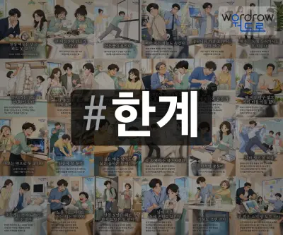 #한계 속담을 한눈에 담은 태그 일러스트